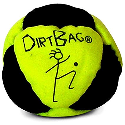 World Footbag Dirtbag Hacky Sack, Neon Yellow/Black