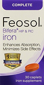 Feosol Complete with Bifera 30 Caplets (2 Pack)