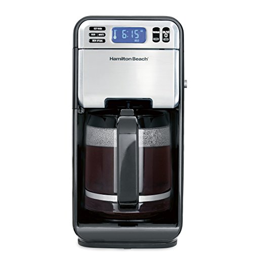 Hamilton Beach (46205) Coffee Maker, Programmable with 12 Cup Capacity, Stainless Steel