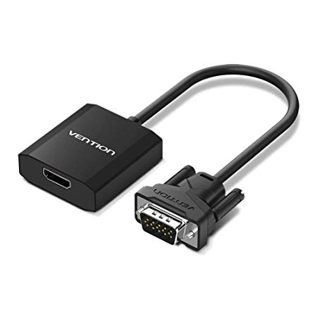 VENTION VGA to HDMI Converter Adapter Cable 1080P Analog to Digital Video Audio Converter for PC Laptop to HDTV Projector