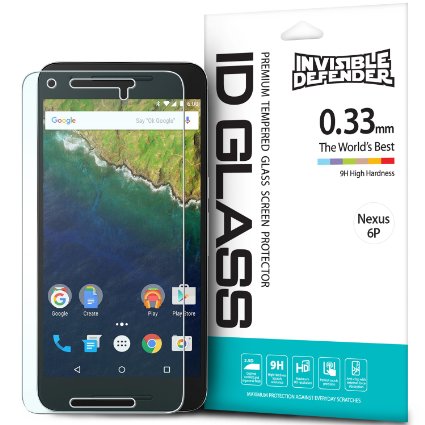 Nexus 6P Screen Protector - Invisible Defender Glass [TEMPERED GLASS] The Ultimate Clear Shield for High Definition Quality, Strong Clear Protection, Anti-Scratch Technology for Huawei Nexus 6P 2015