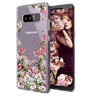 MOSNOVO Galaxy Note 8 Case, Galaxy Note 8 Clear Case, Girl Floral Garden Wild Flower Printed Clear Design Transparent Plastic Back Phone Case with TPU Bumper Protective Cover for Samsung Galaxy Note 8