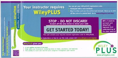 WileyPLUS Stand-Alone Access Code