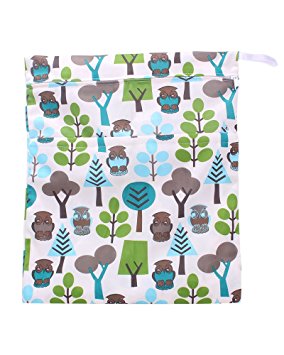 niceEshop(TM) Waterproof Resuable Wet and Dry Baby Diaper Bag Oranizer Pouch ,Owl