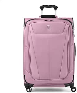 Travelpro Maxlite 5 Softside Expandable Checked Suitcase with 4 Spinner Wheels, Lightweight Suitcase, Men and Women, Orchid Pink Purple, Checked Medium 64 cm