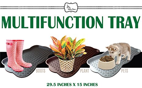 Boot Tray Multifunctional and can be used for Pets also Plants (Black, Large)