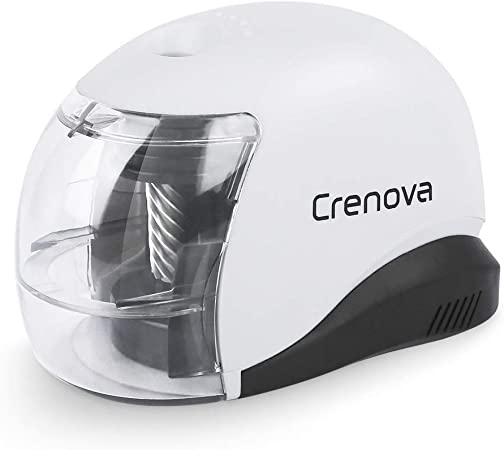 Crenova Electric Pencil Sharpener, Heavy-duty Helical Blade to Fast Sharpen for 6-8mm No.2 HB/Colored Pencils, Safe USB/Battery Operated for Office/Classroom/Home Professional Pencil Sharpener