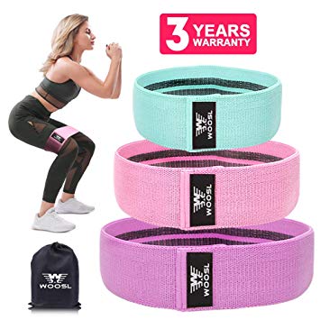 WOOSL Resistance Bands Exercise Bands for Legs and Butt,Hip Bands Wide Booty Bands Workout Bands Sports Fitness Bands Stretch Resistance Loops Band Anti Slip Elastic
