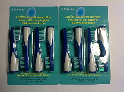 8 Oral-b Sonic Replacement Toothbrush Heads Generic Neutral Braun Oral-b Replacement Electric Toothbrush Heads SR-12a-18a (2 Packs)
