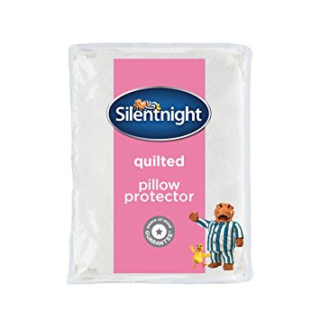 Silentnight Quilted Pillow Protector Plus, White, Pack of 2