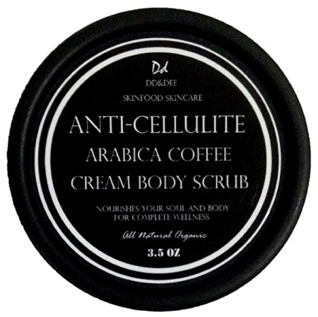 The Best Arabica Coffee Cream Body Scrub Anti-Cellulite with Caffeine Great for Dry, Rough And Sensitive Skin Provides firming, Skin Radiant, Contains 100% All Natural 3.5 Oz
