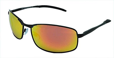 WrApz Highway Polarised Sunglasses With Lightweight Metal Frame - FREE Polishing Pouch