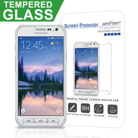 amFilm Galaxy S6 Active Tempered Glass Screen Protector for Samsung Galaxy S6 Active 1-Pack