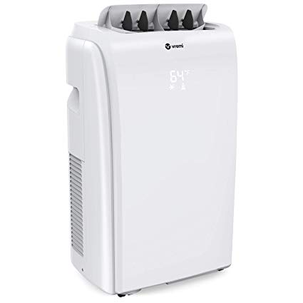 Vremi 10,000 BTU Portable Air Conditioner - Quiet Air Conditioning Machine for 400 to 450 Square Feet Home Office Rooms - LED Display Auto Shut Off and Dehumidifier Function - Remote Control Included