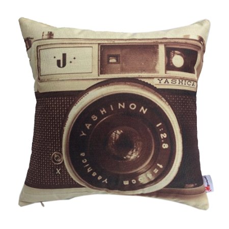 Monkeysell 3D printing various types of Vintage Camera Home Throw Pillow Case Personalized Cushion Sofa Home Decor Design Throw Pillow Case Cushion Covers Square 18 Inch (1)