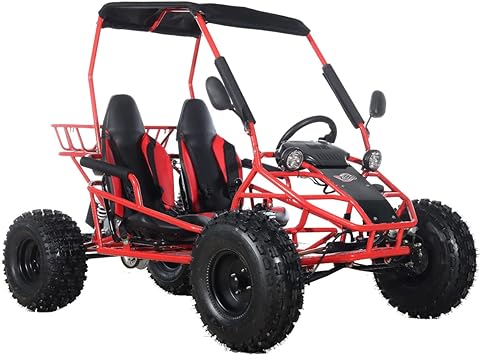 X-PRO Rover 125 ZongShen Engine Go Kart with 3-Speed Semi-Automatic Transmission w/Reverse,Big 19"/18" Wheels! (Red)