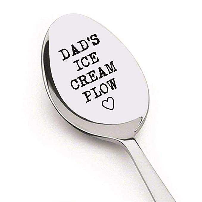 Outstanding Dad‘s Ice Cream Plow by Weenca-Sturdy Engraved Spoon-Perfect Gift for Beloved Dad who Adore Ice-Spoon Engraved by Laser Machine