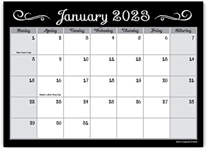 2023-2024 Magnetic Monthly Calendar Pad for Refrigerator - 2 Full Years (Chalkboard Style)