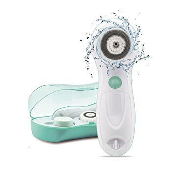 TOUCHBeauty AS-0759A 3-IN-1 Rotary Facial Cleanser Set with 3 Replacement Brush Head for Oily Combination Skin/Sensitive Skin/Exfoliation