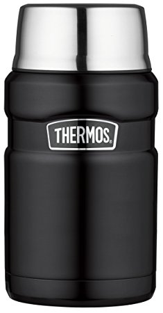 Thermos Stainless King Food Flask, Matt Black, 710 ml