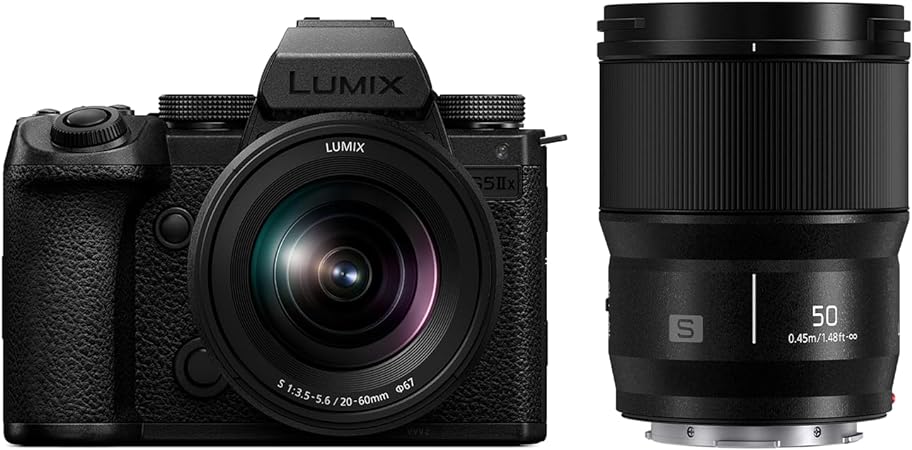 Panasonic LUMIX S5IIX Mirrorless Camera (DC-S5M2XKK) with LUMIX S Series 50mm F1.8 Lens (S-S50)