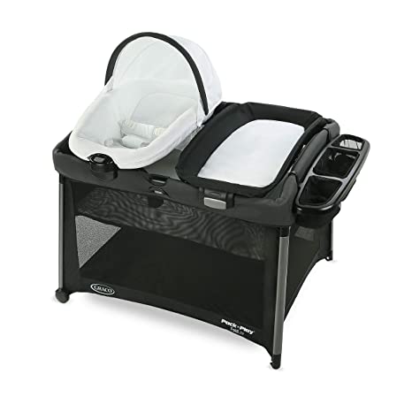 Graco Pack 'n Play FoldLite Playard | Lightweight Travel Pack 'n Play with Easy, Compact Fold, Sawyer