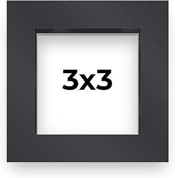 3x3 Shadow Box Frame Contemporary Black Finish | 1" Depth of Usable Space| Vertical or Horizontal Display | Interior Size 3x3 in| UV Resistant Acrylic, Acid-Free Backing, Wall Hangers | Made in USA