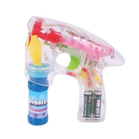 Rhode Island Novelty Light-Up LED Transparent Bubble Gun Colors May Vary