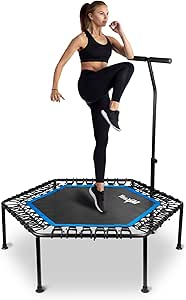 Yes4All Rebounder Trampoline for Adults, 48-Inch, 350 LBS Stable & Silent Exercise Trampoline for Rebounding, Jumping Cardio