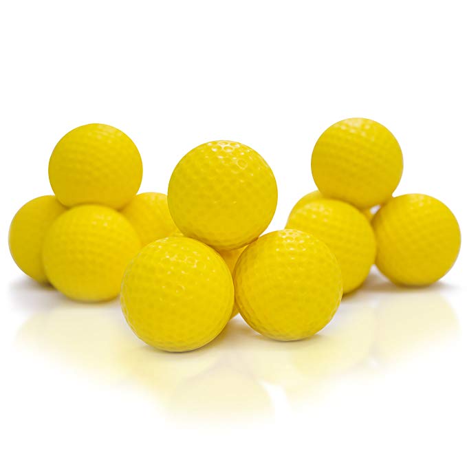 Shaun Webb's PGA, Golf Foam Practice Balls (Pack of 12) Dent Resistant, Long Lasting - Perfect For Home and Office.