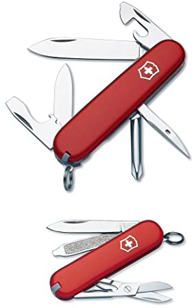 Victorinox Swiss Army Tinker and Classic Knife Combo,Red