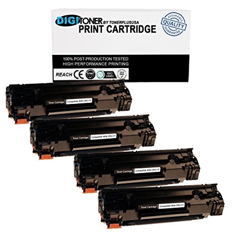 TonerPlusUSA Digi Toner New Compatible Canon 137 Laser Toner Cartridge Replacement for Canon Image Class MF216N MF227DW MF212 MF229DW (Black, 4 Pack)