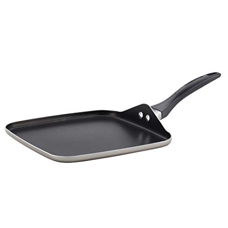 Farberware Dishwasher Safe Nonstick Aluminum 11-Inch Square Griddle, Champagne