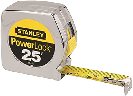 Stanley Power Lock 25 ft. L x 1 in. W Tape Measure Yellow 1 pk