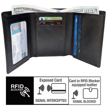 Chalier Mens RFID Blocking Wallet Credit Card Holder Trifold Security Wallets