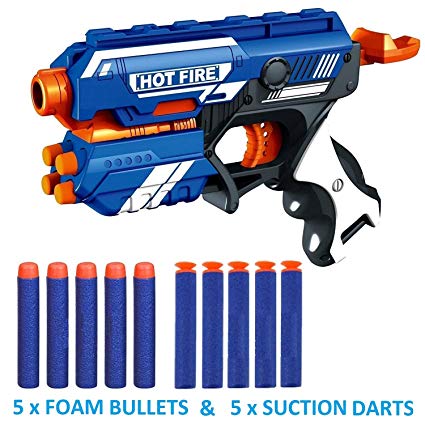 Webby Kids' Foam Blaster Plastic Gun Toy with 10 Bullets (Multi-Color)