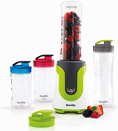 Breville Blend Active Personal Blender & Smoothie Maker | ColourMix Family | 4 x Portable Blending Bottles (600 ml | 300 ml) | 300 W [VBL240]