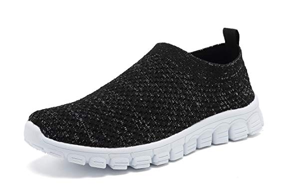 EYUSHIJIA Women's Athletic Walking Shoes Casual Flyknit Breathable Mesh Comfortable Work Sneakers