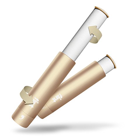 Flint Reusable Lint Roller, Retracts to Protect Adhesive Sheets for Prolonged Use, Metallic Gold