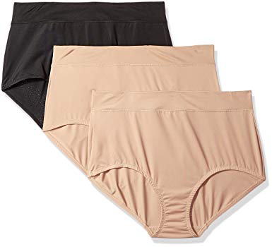 Warner's Women's Blissful Benefits No Muffin Top 3 Pack Brief Panty