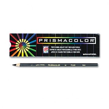 Prismacolor® Premier Colored Pencil, Black Lead/Barrel, Dozen