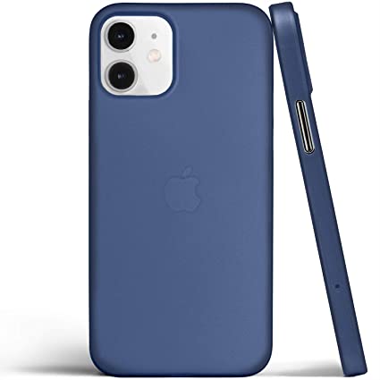 totallee Thin iPhone 12 Mini Case, Thinnest Cover Ultra Slim Minimal - for iPhone 12 Mini (2020) (Navy Blue)