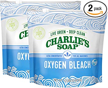 Charlie's Soap - Biodegradable Non-Chlorine Oxygen Bleach - 1.3 lbs (2 Pack)