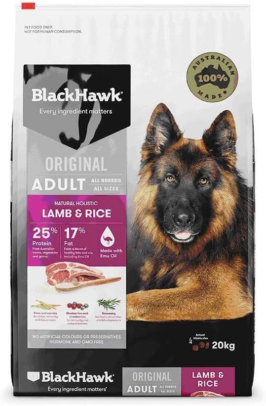 Black Hawk - Dry Dog Adult and Senior Food, Lamb and Rice, 20kg