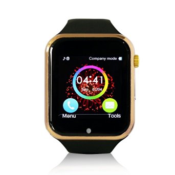Zibo K9 Watch Bluetooth 3.0 Smart Watch Sport Watch Smart Electronics with Camera Touch Screen For IOS Apple Iphone 4/4s/5/5c/5s /6/6 Plus Android Samsung S2/S3/S4/S5/Note 2/Note 3 HTC (Golden)