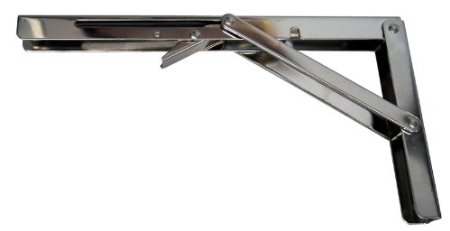 Amarine-made Polished Stainless Steel Folding Shelf Bench Table Folding Shelf or Bracket Max Load 330lb Short Release Arm