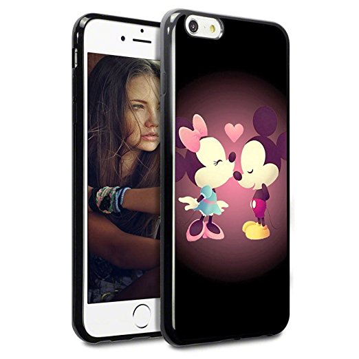 Onelee - Disney Mickey Minnie Mouse Love TPU Case for iPhone 6 / 6S 4.7" - Black 07