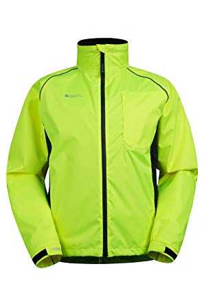 Mountain Warehouse Adrenaline Mens Cycling Jacket - High Vis Rain Coat