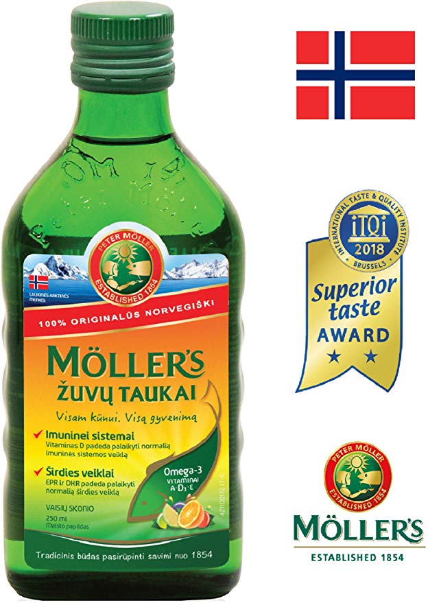 Moller's Fish Oil OMEGA-3 -FRUIT Flavour- Baby Children Adults