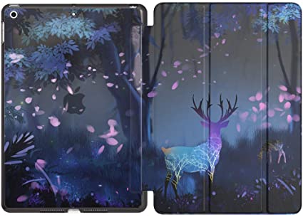 MoKo Case Fit New iPad 8th Gen 2020 / 7th Generation 2019, iPad 10.2 Case - Slim Smart Shell Stand Cover with Translucent Frosted Back Protector for iPad 10.2", Forest Mist(Auto Wake/Sleep)